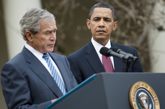 Obama and Bush