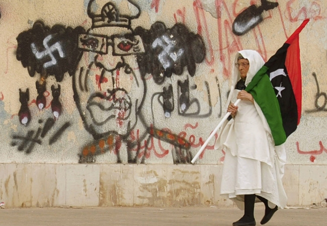 Protests against Gaddafi’s 42-year-rule broke out in February 2011