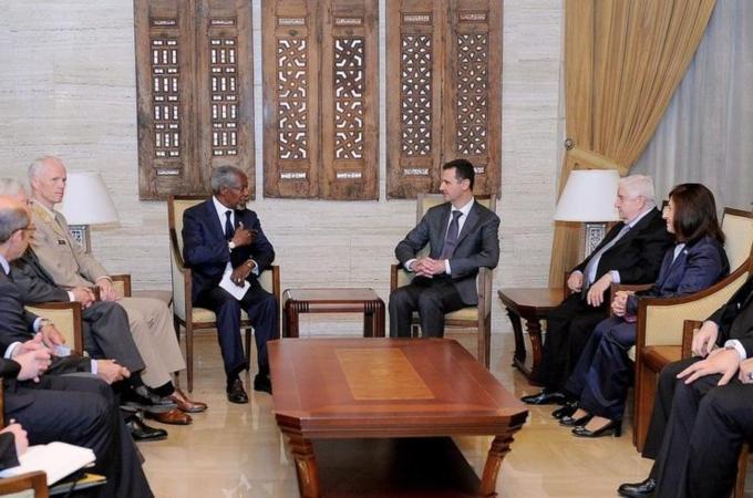 UN international envoy Kofi Annan in Syria