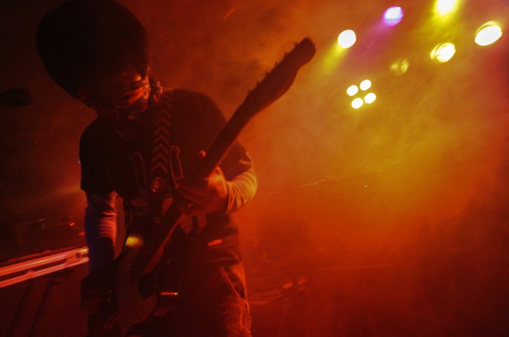 Zhang Bing plays guitar at MAO Livehouse in the Drum and Bell Tower (Gulou) area in Xicheng district, Beijing. 
