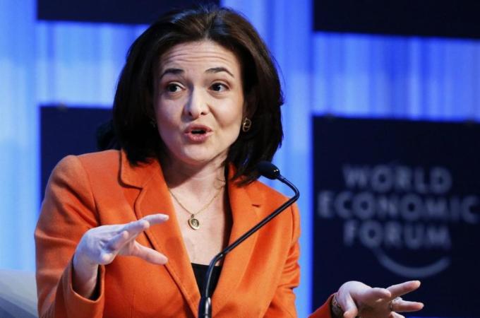 File photo of Sandberg CEO Facebook attending the annual meeting of WEF in Davos