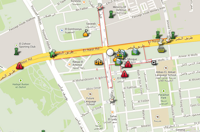 mapping egypt rabaa