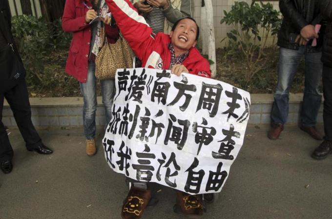 China tries to practice censorship not only at home but also abroad, writes the author [AP]