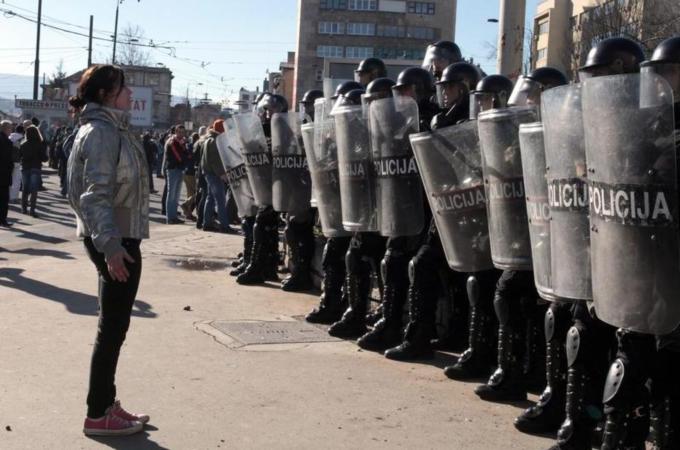 Police have suffered from the same socio-economic ills that young people and workers have been protesting against in Bosnia and Herzegovina [EPA]