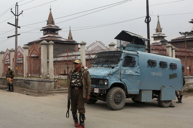 India-administered Kashmir is one of the world's most militarised zones [EPA]