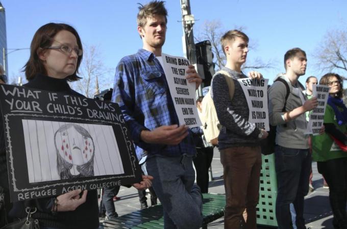 The toxic environment of the offshore camps for children has also been proven countless times, writes Broom. [EPA]