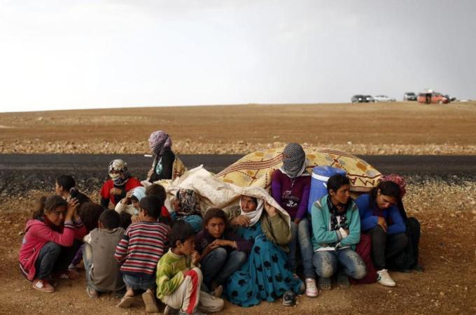 Syria's neighbours are reluctant hosts to 3.5 million Syrian refugees, writes Goodspeed [EPA]
