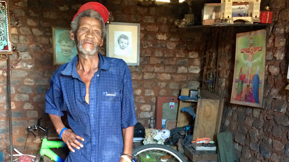  Andries Evans said that coal dust and particles pervade his life [Victoria Schneider/Al Jazeera] 