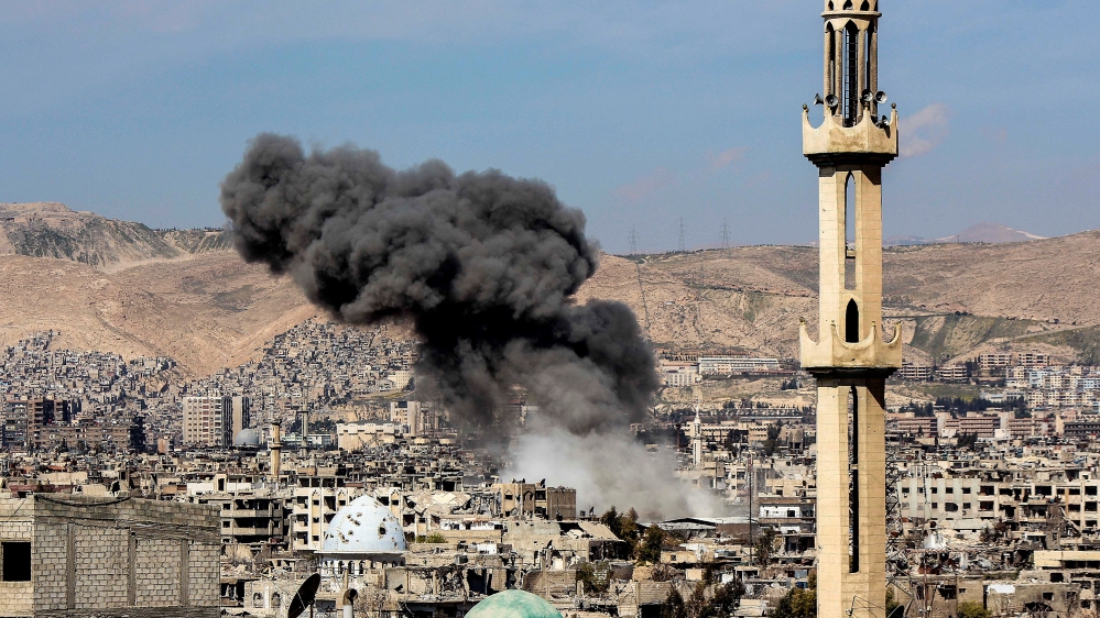 Syrian army attacks on Duma district of Damascus