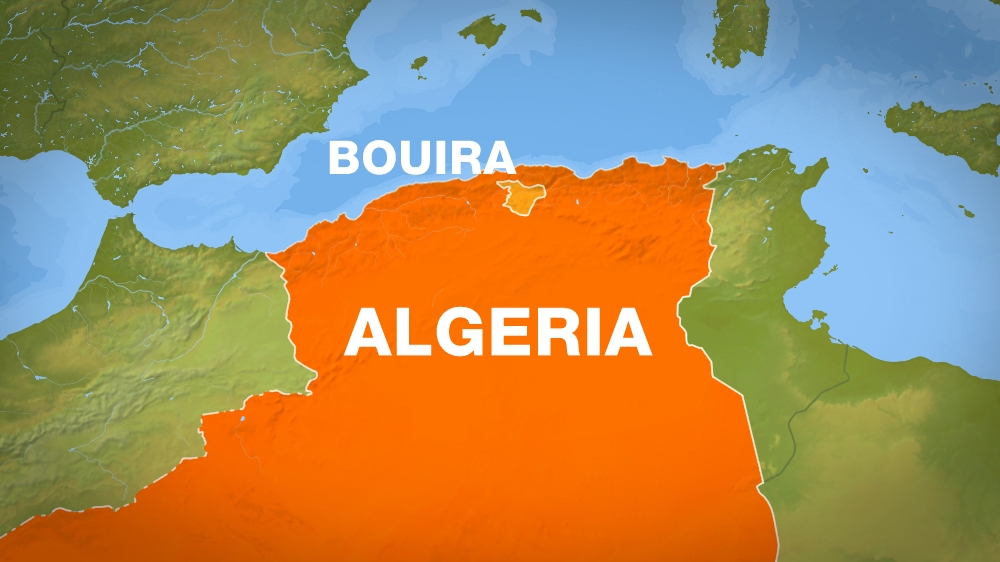 Bouira province map, Algeria