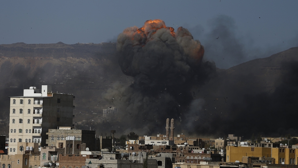 Air strike hits a military site controlled by the Houthi group in Yemen''s capital Sanaa
