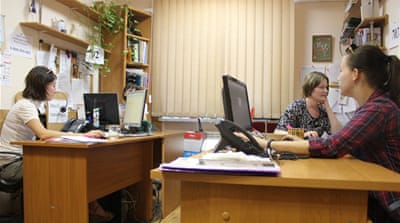 La Strada runs a domestic violence hotline and has seen a dramatic increase in the number of calls [Kristina Jovanovski/Al Jazeera]