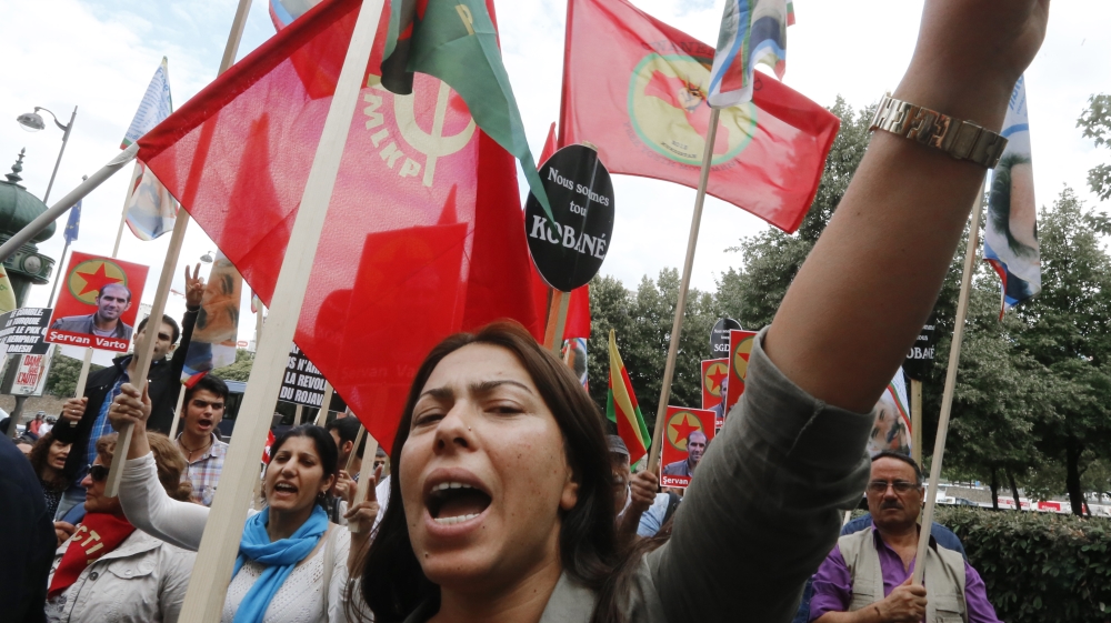Kurd protest Paris