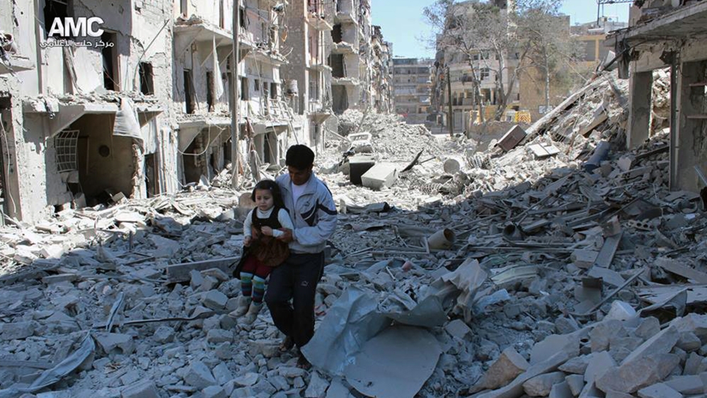 Rubble in Aleppo
