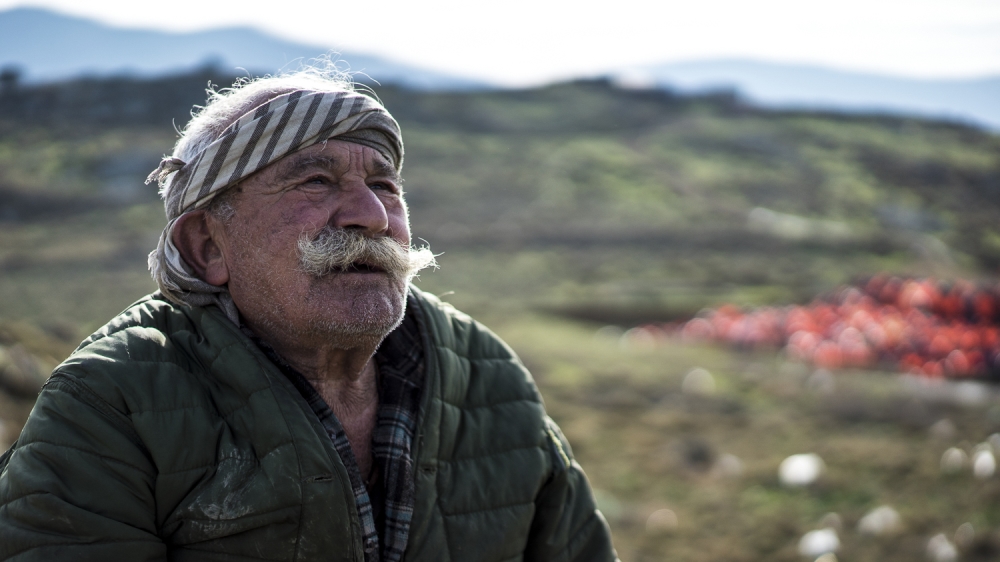 Spiros, a shepherd from Skala Skamnias, says “normal people” always pay the price for wars