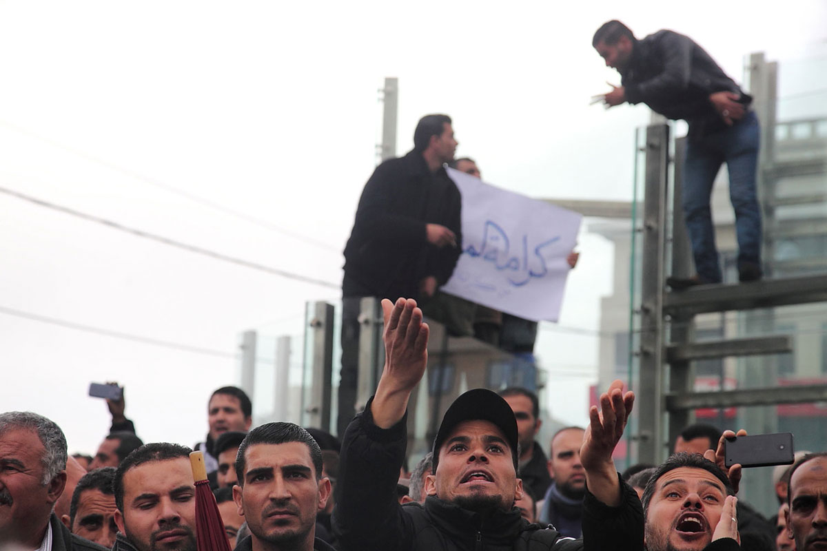 Palestinian teachers striking for rights in Ramallah/ Please Do Not Use