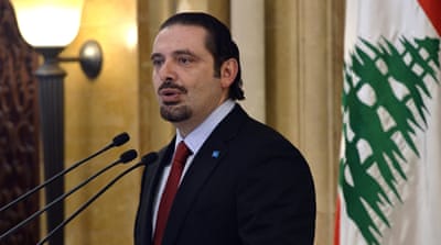 Former Lebanese premier and Future Movement leader MP Saad Hariri speaks during a press conference at his home in central Beirut, Lebanon, 22 February 2016. Reports state Saad Hariri urged the Saudi King Salman to not give up on Lebanon; three days after the Kingdom said it was halting a 4-billion-dollar military aid program for Lebanon. Saudi Arabia on 19 February decided to stop the aid saying it was concerned about money ending up in the hands of the Shiite militant movement Hezbollah.