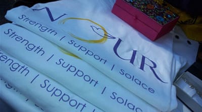 Nour representatives also host workshops with secondary school children, discussing the issue of domestic violence [Image courtesy of the Nour charity] 