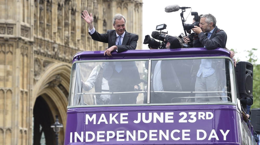 Farage launches a poster ahead of the EU Referendum