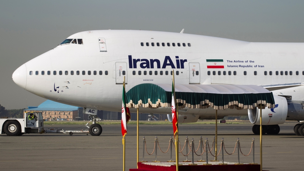 A IranAir Boeing 747SP aircraft is pictured before leaving Tehran''s Mehrabad airport