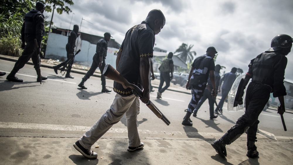 Police and security forces have been patrolling several areas of the city as violence unravelled since the vote [Marco Longari/AFP]