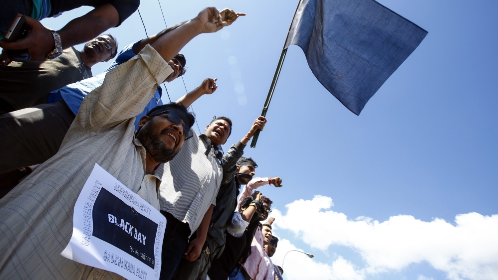 Protest against the constitution in Nepal