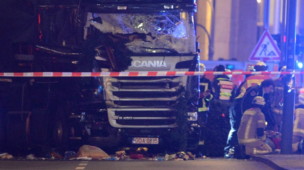 Police have arrested the suspected driver near the scene [EPA]