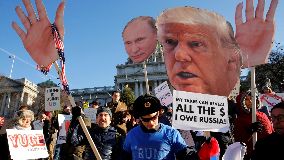 Donald Trump's election win triggered protests across the US [Jonathan Ernst/Reuters]