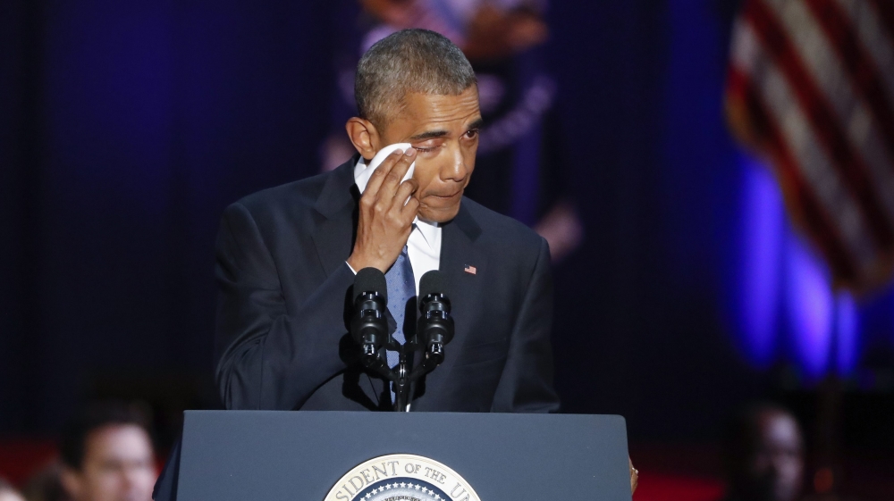 US President Barack Obama delivers his farewell address
