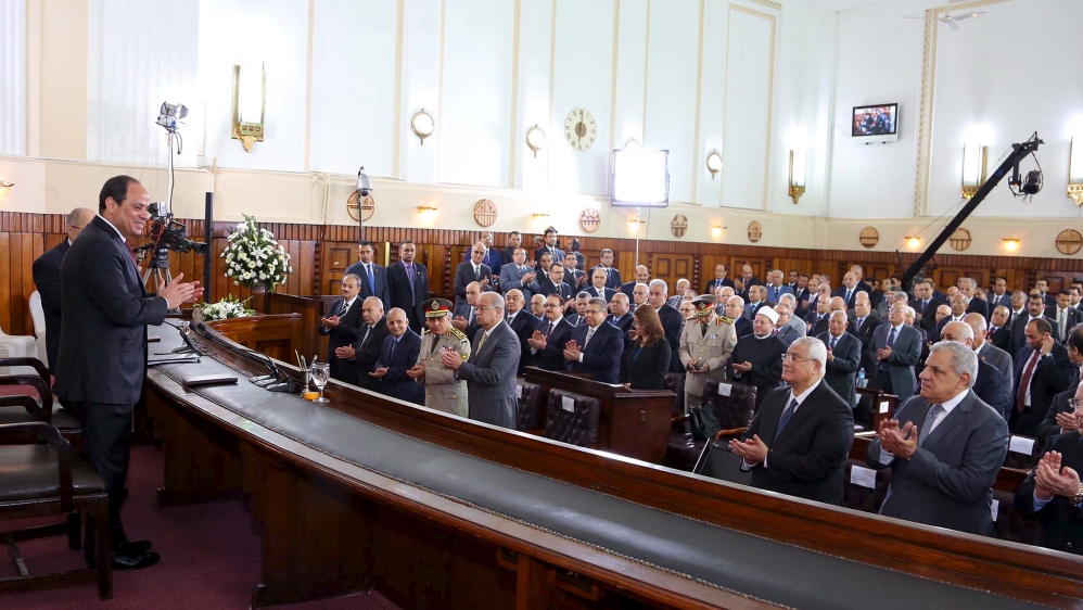 The Egyptian judiciary has become an arena for expanding the power of the president [The Egyptian Presidency/Reuters]