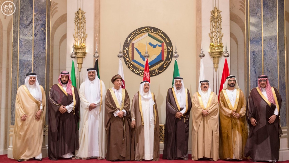 Gulf Cooperation Council''s leaders pose for a photograph before a summit in Jeddah