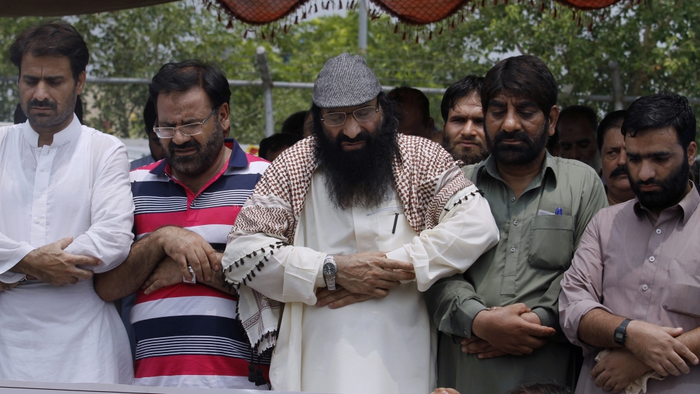 In June, the US also designated as “terrorist” the group’s top leader Syed Salahuddin (centre) [AP File]