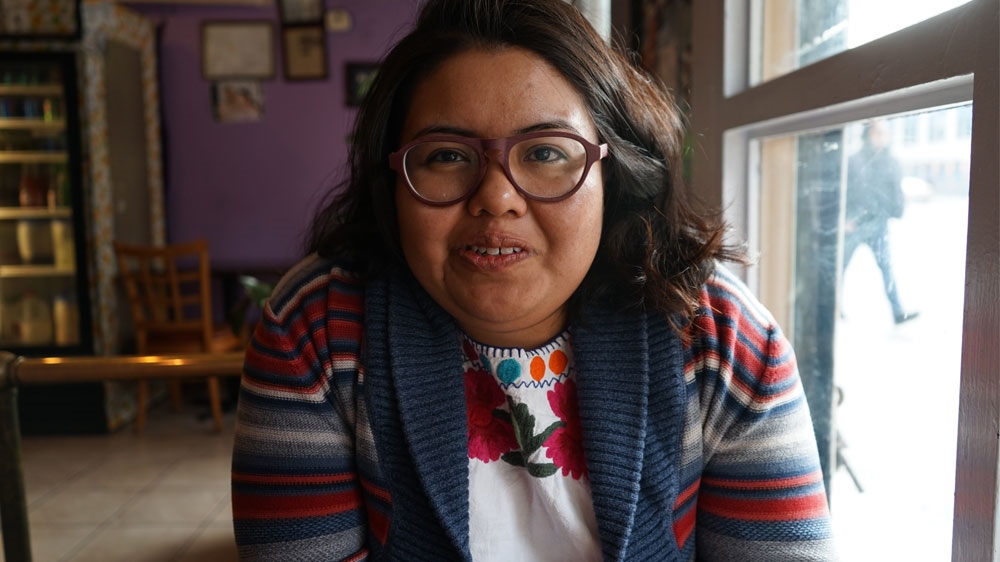 Yajaira Saavedra, 29, said she feels 'vulnerable' following Tuesday's announcement [James Reinl/Al Jazeera]