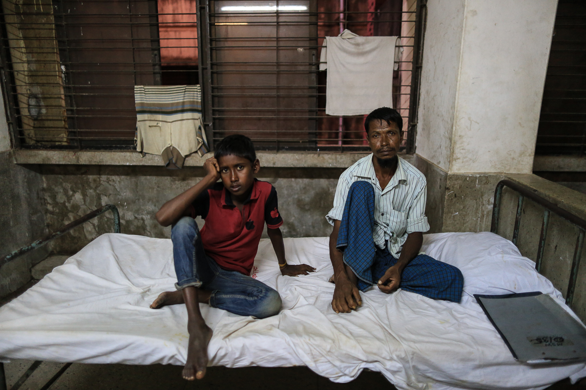 Dolu Hussain, 50 is one of 39 Rohingya’s who are admitted in this hospital. [Showkat Shafi/Al Jazeera]