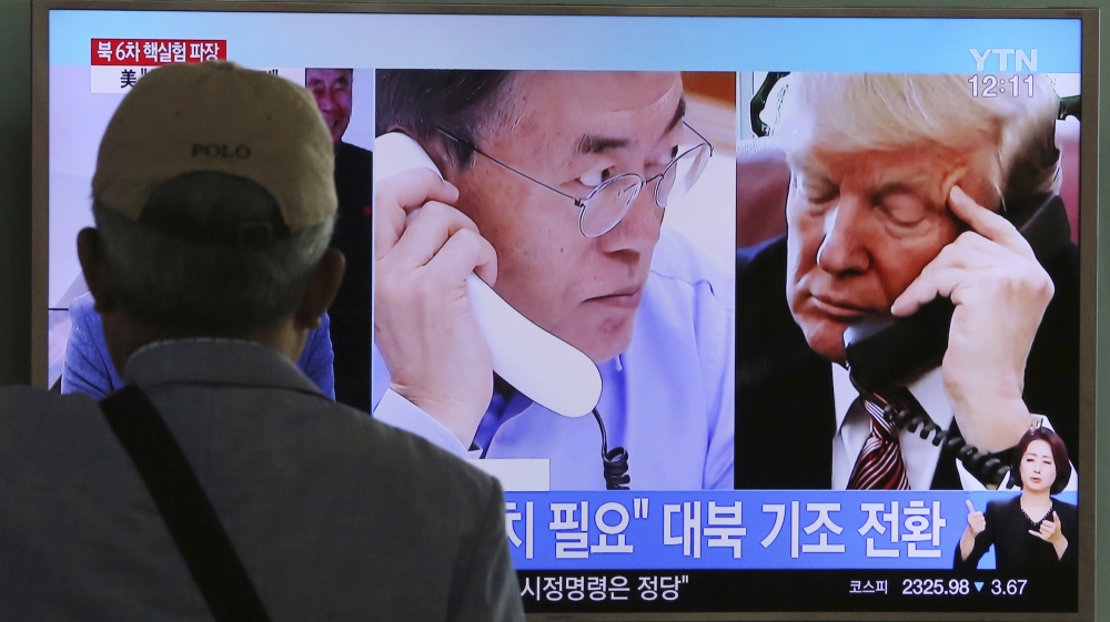 Seoul Trump Moon AP