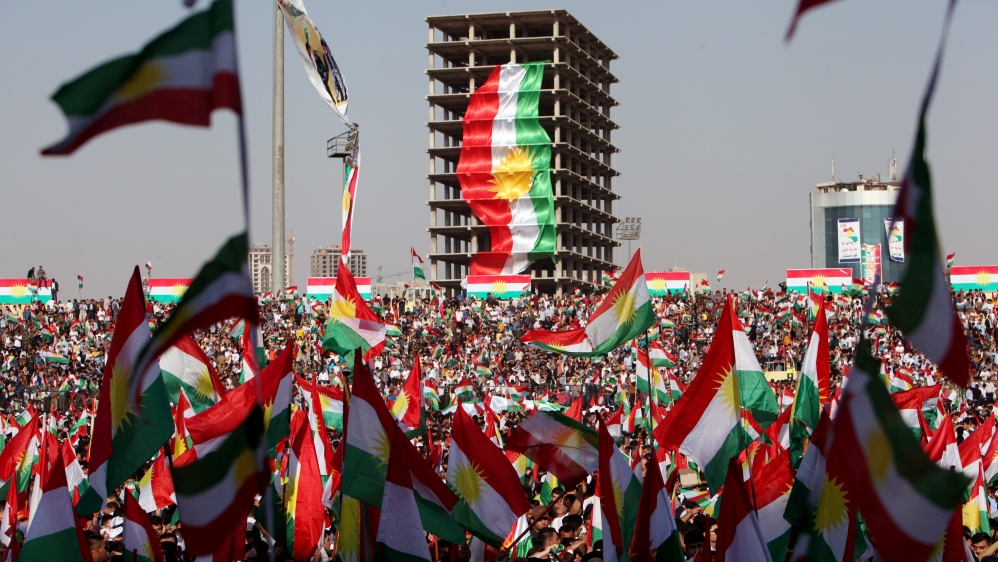 Kurds celebrate to show their support for the upcoming September 25th independence referendum in Erbil