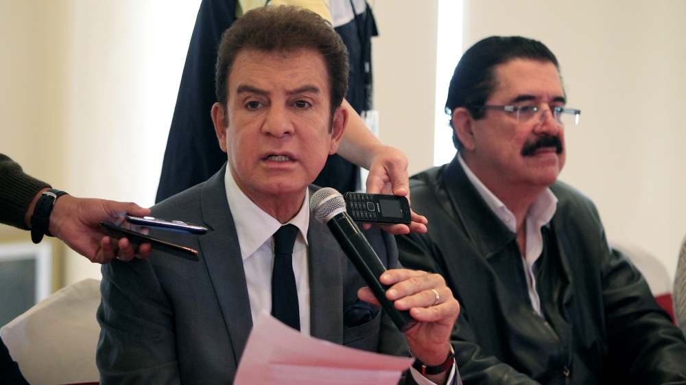 Nasralla has dismissed the results as 'fraudulent' [Jorge Cabrera/Reuters]