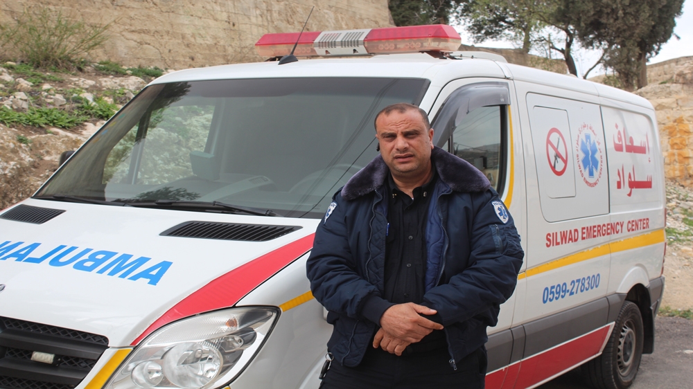 Palestinian paramedic Yehya Mubarak