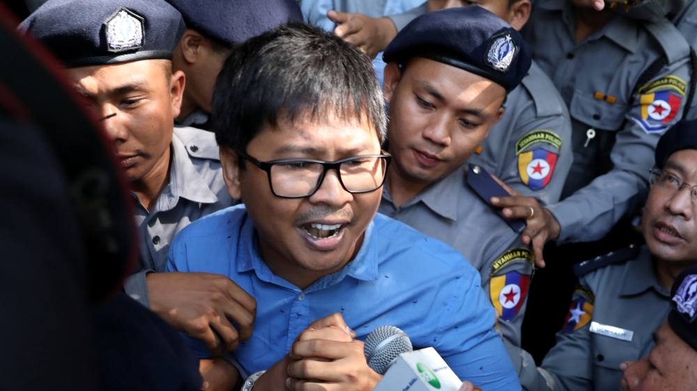 Wa Lone arrives at the court in Yangon, Myanmar [Reuters]