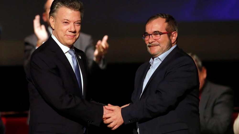Colombia''s President Juan Manuel Santos and Marxist FARC rebel