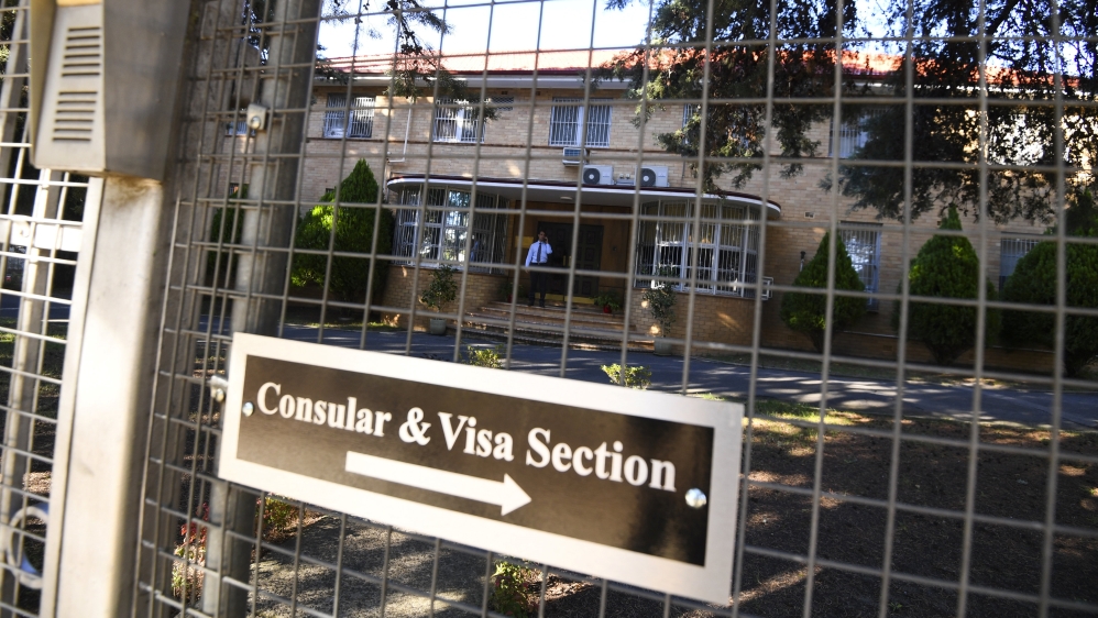 A general view of the Russian embassy in Canberra