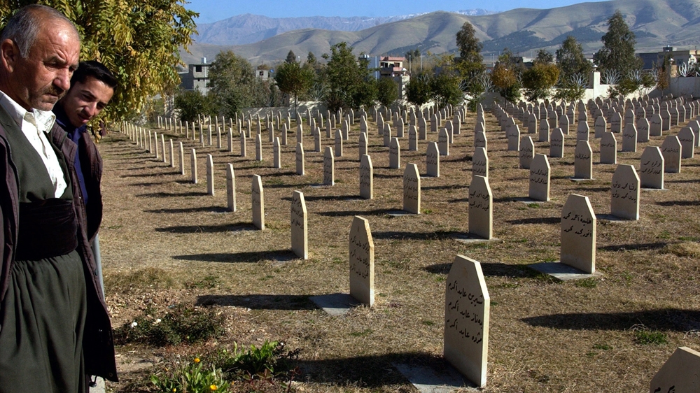 
In 1988, Iraq used chemical weapons on Iraqi Kurds, killing 5,000, many of them civilians [File: AP]
