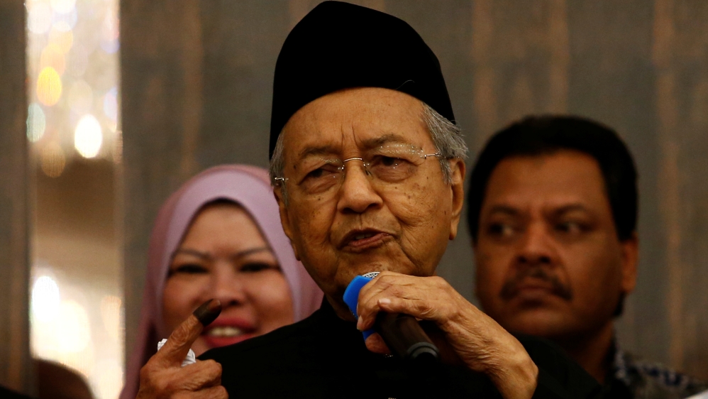 New Malaysia’s Prime Minister Mahathir Mohamad speaks during a news conference in Kuala Lumpur,