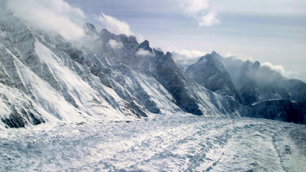 Siachen glacier snow