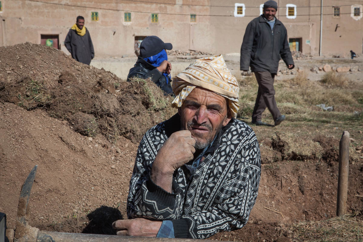 14_MOROCCO_SALT_MINING_SEBASTIAN_CASTELIER_PIC_33 - Former miner Ali Ozaani, 68, survived a mining accident back in 2004. Working in the mine during heavy rains, the mountain collapsed, locking him up