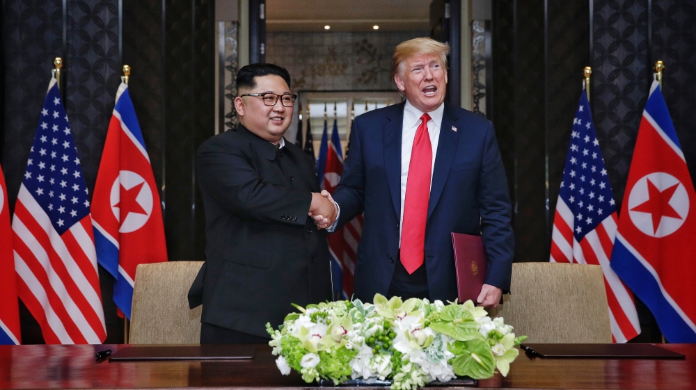 U.S. President Trump meets North Korean Leader Kim Jong-un In Singapore - Anadolu