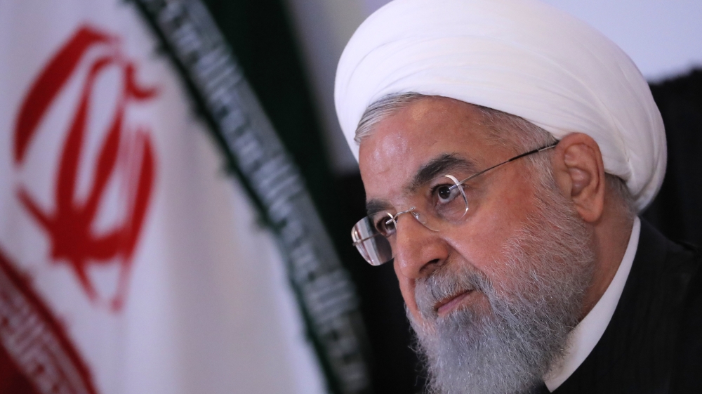Iran''s President Hassan Rouhani listens during a news conference on the sidelines of the General Assembly in New York