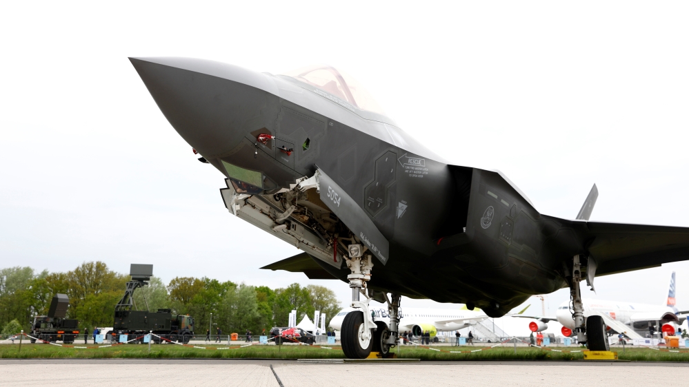 A Lockheed Martin F-35 aircraft is seen at the ILA Air Show in Berlin, Germany, April 25, 2018. REUTERS/Axel Schmidt