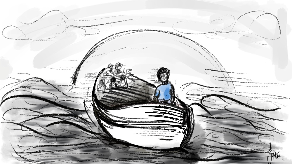 From Mosul to Moria - Mohamed’s story [Jawahir Hassan Al-Naimi/Al Jazeera]