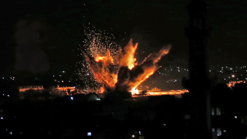 Israeli air strike on the Gaza strip